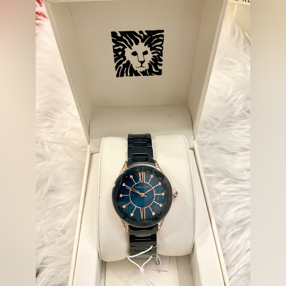 Anne Klein Two Tone Watch with Swarovski Crystals NWT